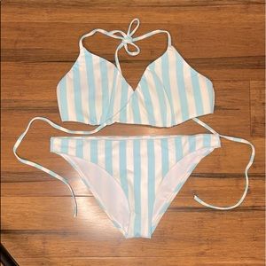 Calzedonia Blue Striped Bikini Set!